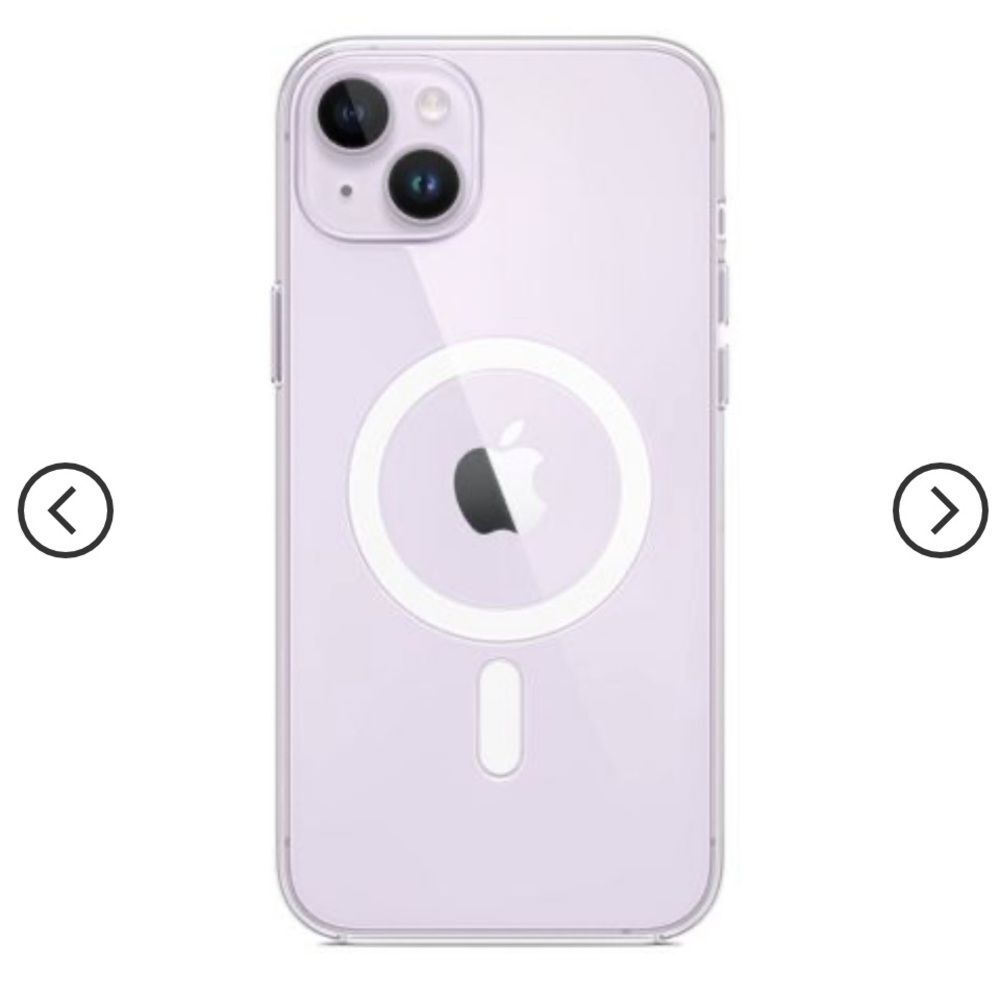 Apple iPhone 14 Plus Clear Case with MagSafe possible open case for photo